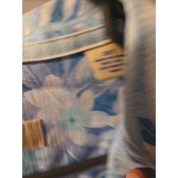 Tommy Bahama Floral Hawaiian Shirt Size 3XLT 100% Silk Blue - Picture 6 of 9